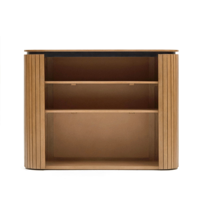 Licia Regal aus massivem Mangoholz und Metall schwarz lackiert 120 x 90 cm - ZEN ZONE Furniture