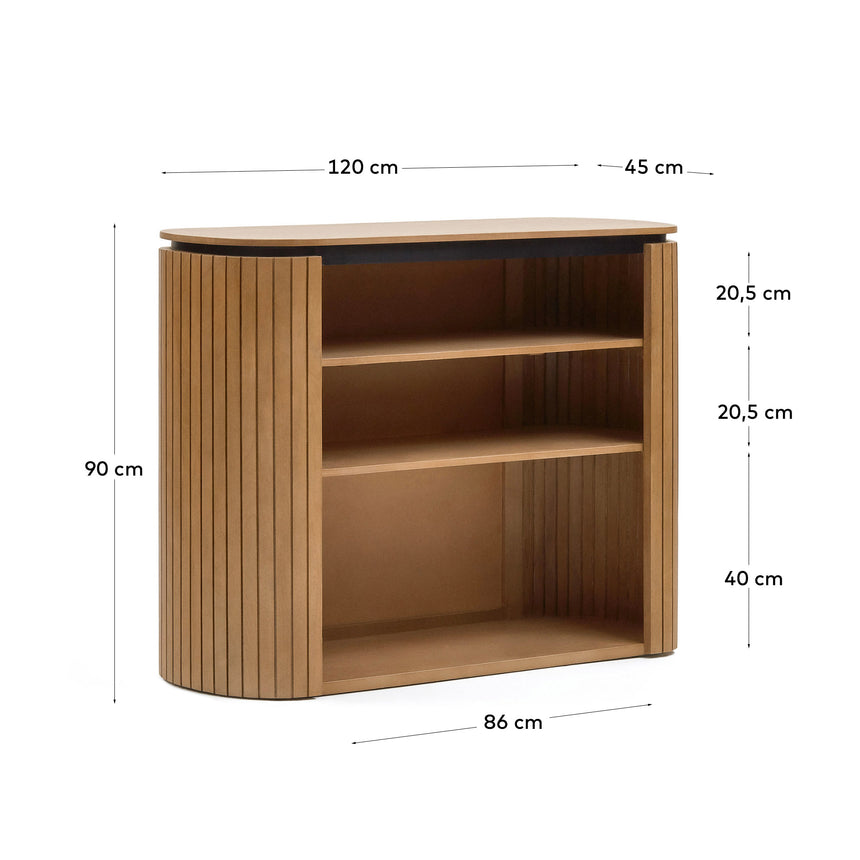 Licia Regal aus massivem Mangoholz und Metall schwarz lackiert 120 x 90 cm - ZEN ZONE Furniture