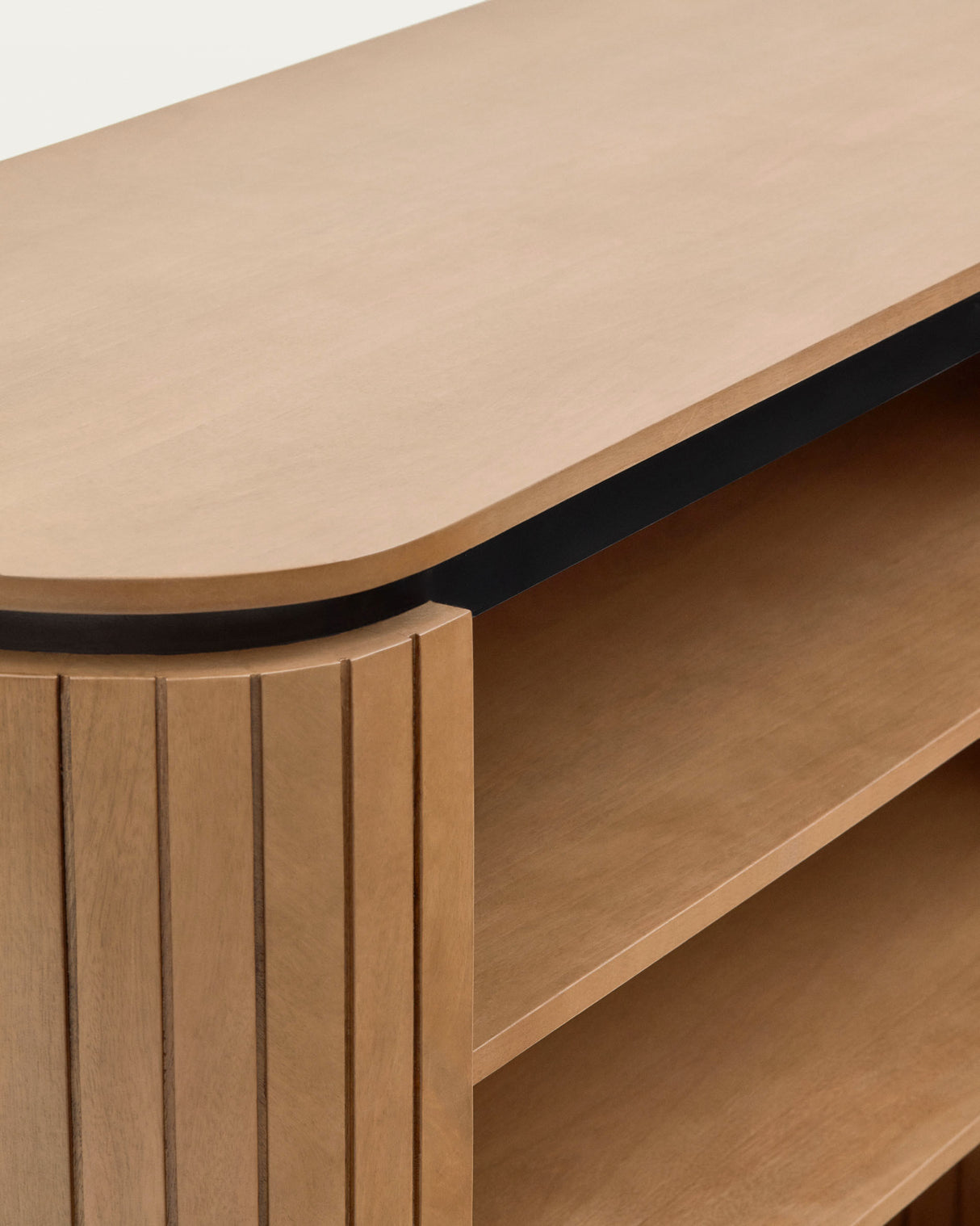 Licia Regal aus massivem Mangoholz und Metall schwarz lackiert 120 x 90 cm - ZEN ZONE Furniture