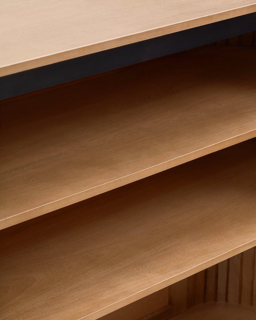 Licia Regal aus massivem Mangoholz und Metall schwarz lackiert 120 x 90 cm - ZEN ZONE Furniture