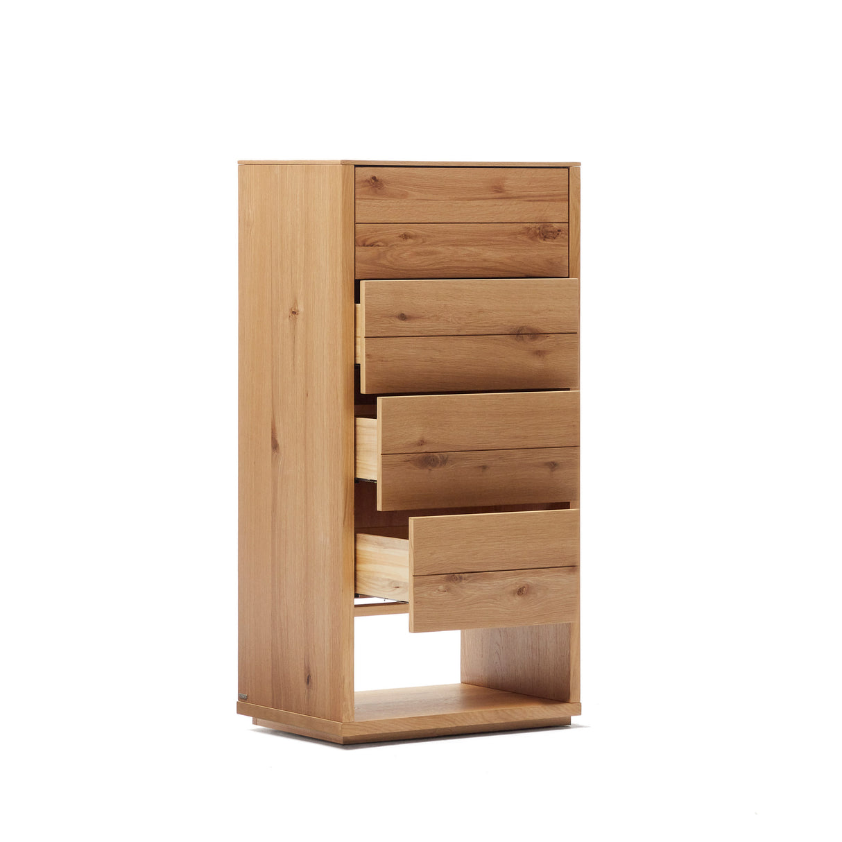 Alguema Kommode 4 Schubladen Eichenfurnier natürliches Finish 60 x 120 cm - ZEN ZONE Furniture