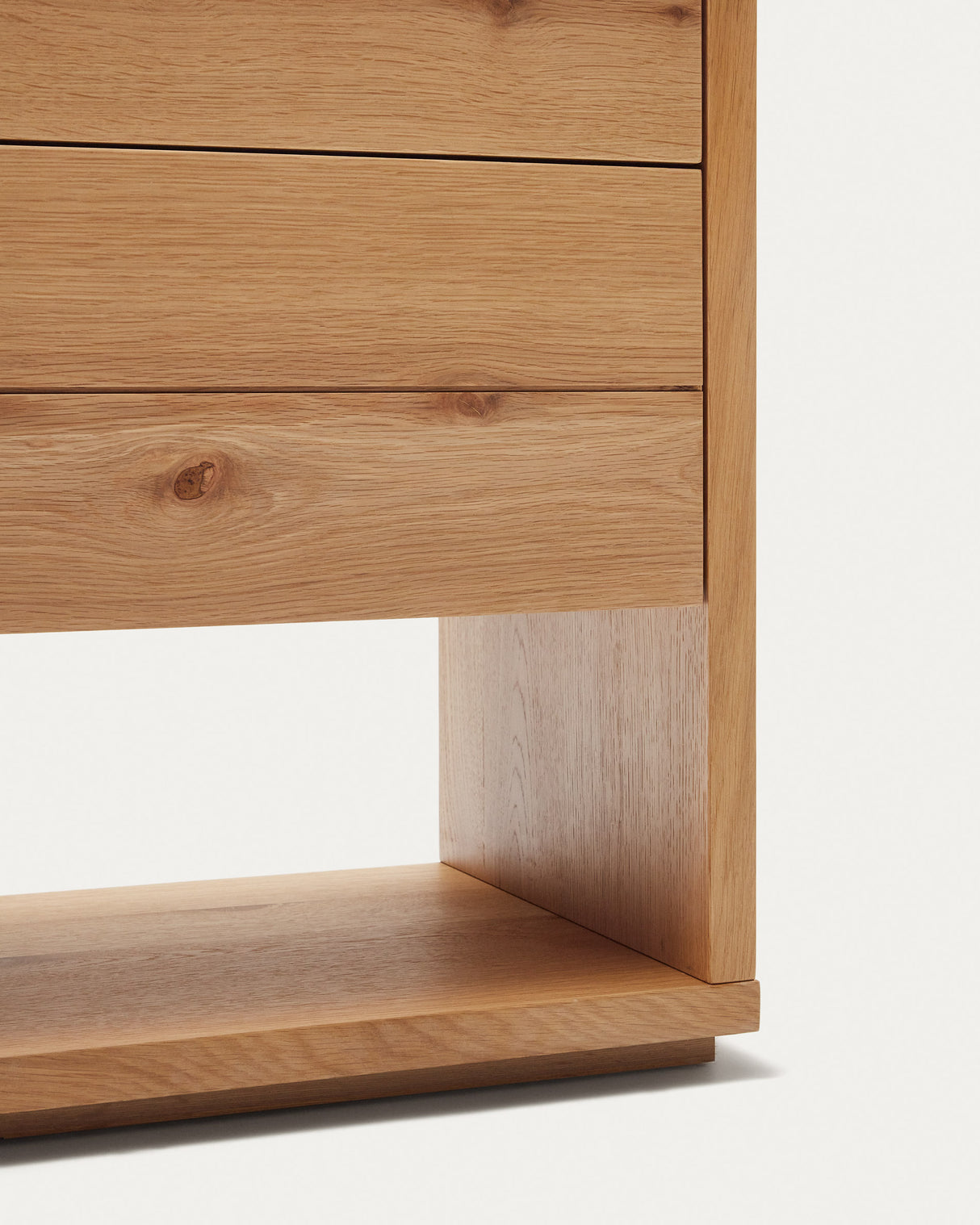 Alguema Kommode 4 Schubladen Eichenfurnier natürliches Finish 60 x 120 cm - ZEN ZONE Furniture