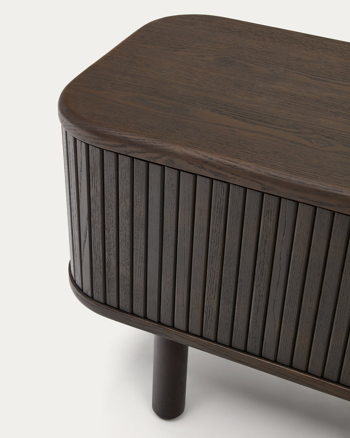 Mailen TV-Möbel 2 Türen in Eschenfurnier und dunklem Finish 200 x 50 cm - ZEN ZONE Furniture