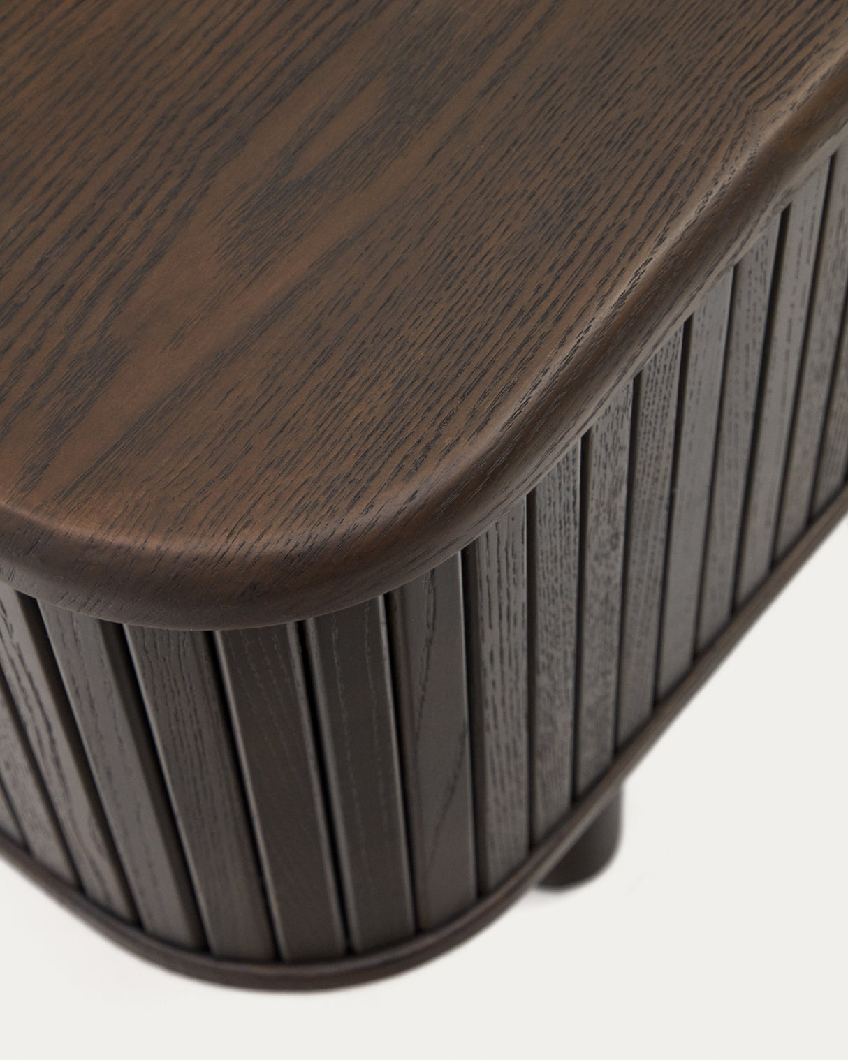 Mailen TV-Möbel 2 Türen in Eschenfurnier und dunklem Finish 200 x 50 cm - ZEN ZONE Furniture