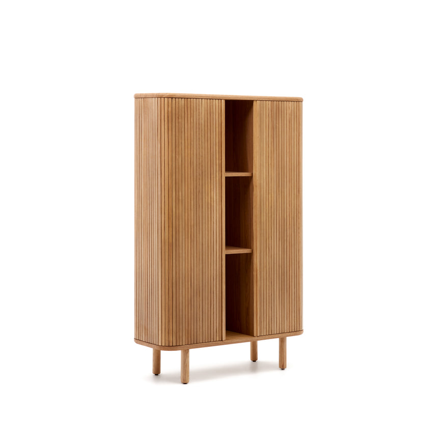 Mailen Highboard 2 Türen mit Eschenfurnier und natürlichem Finish 110 x 160 cm - ZEN ZONE Furniture