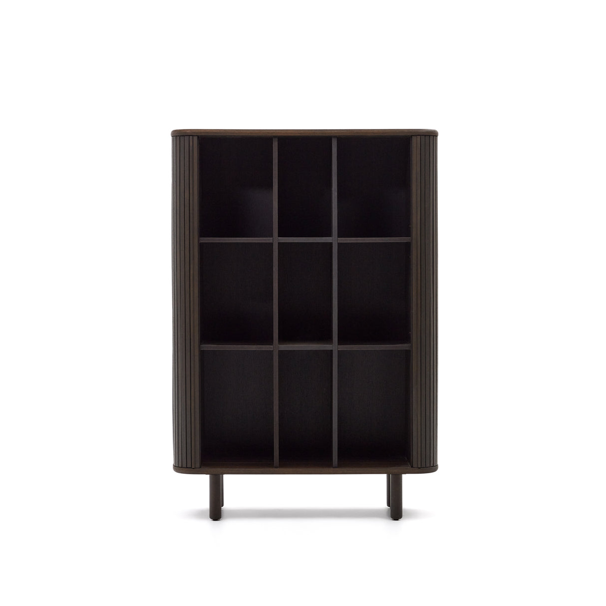 Mailen Highboard 2 Türen mit Eschenfurnier und dunklem Finish 110 x 160 cm - ZEN ZONE Furniture