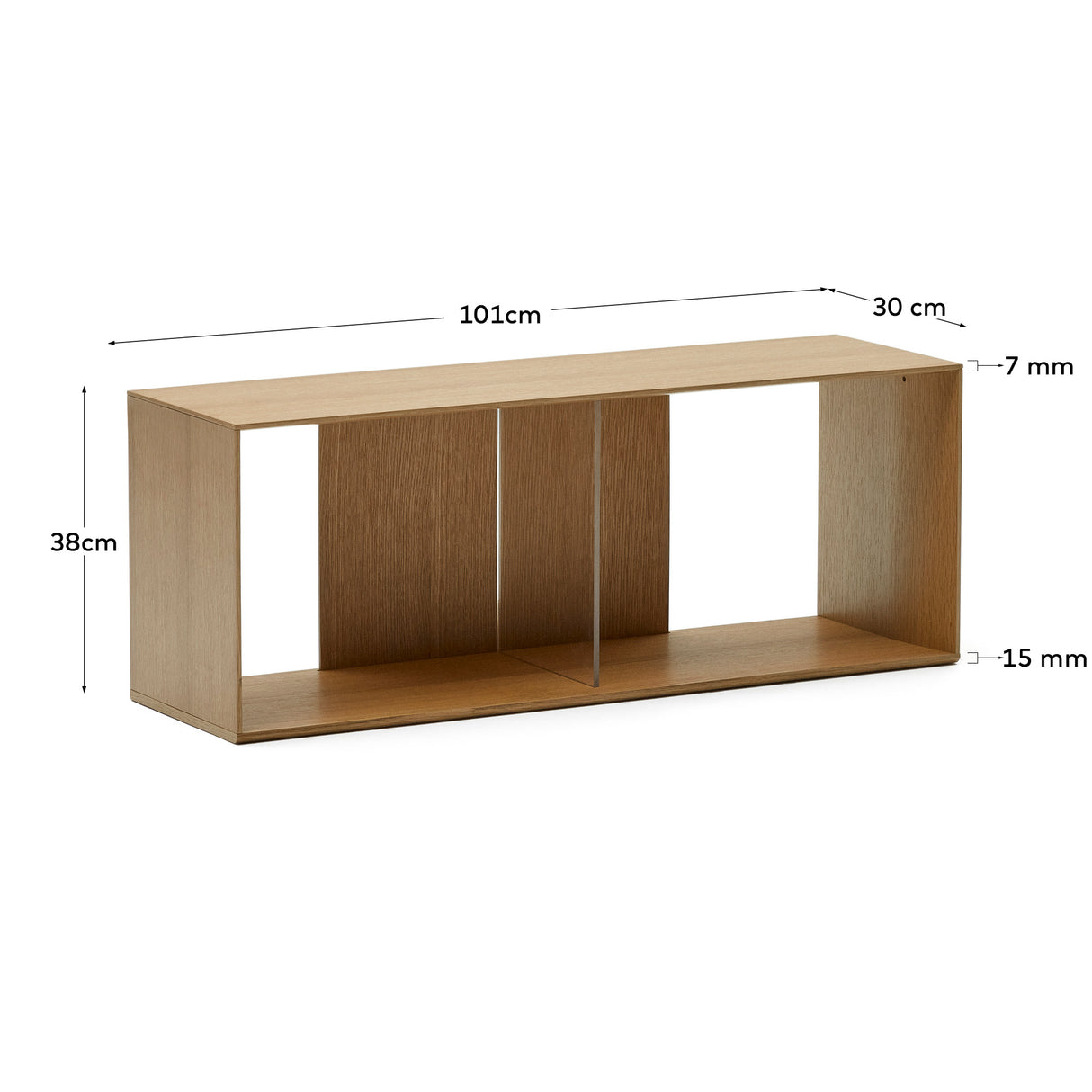 Litto großes Regalmodul aus Eichenfurnier 101 x 38 cm - ZEN ZONE Furniture