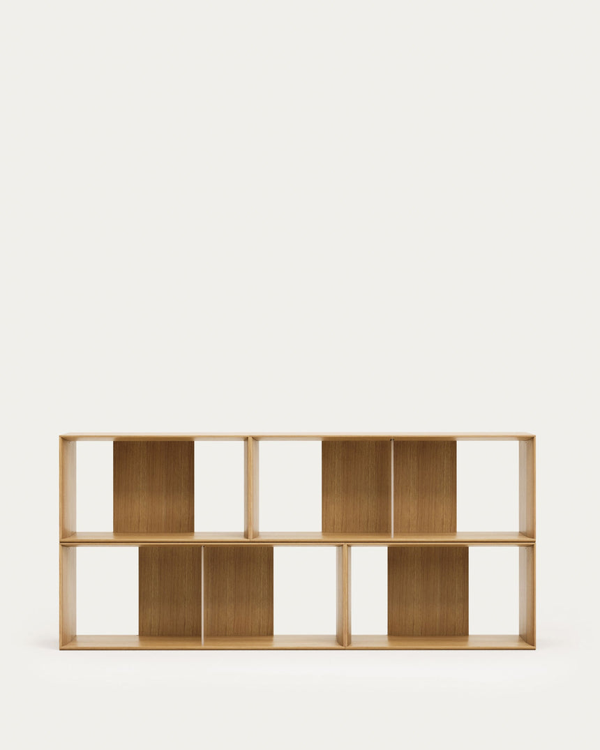 Litto Set aus 4 modularen Regalen aus Eichenfurnier 168 x 76 cm - ZEN ZONE Furniture