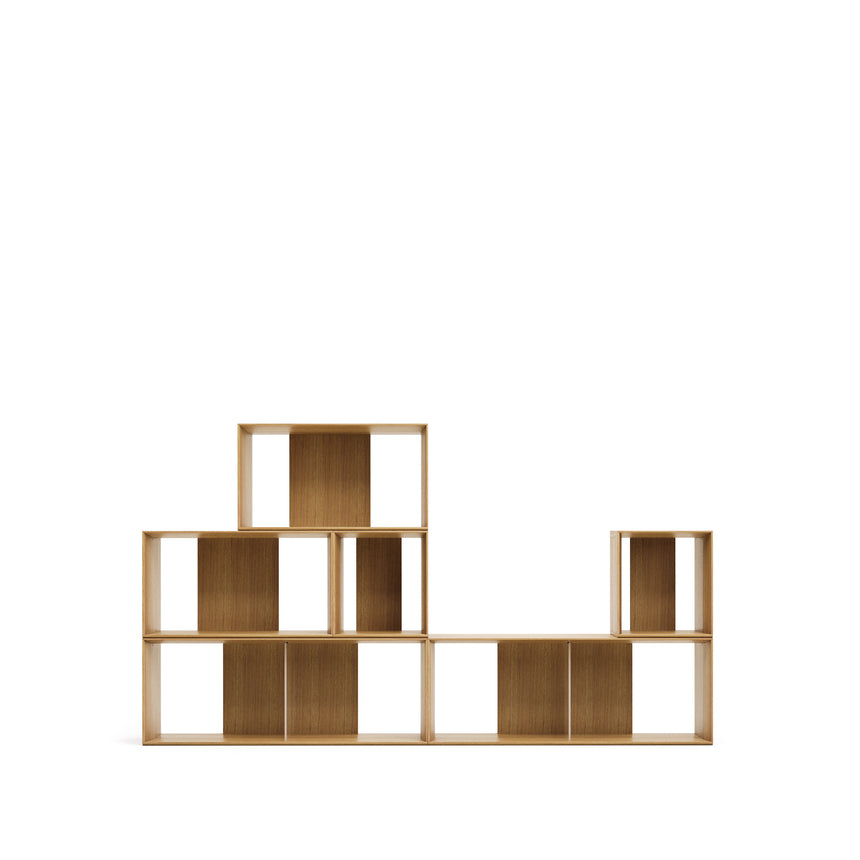 Litto Set aus 6 modularen Regalen aus Eichenfurnier 101 x 152 cm - ZEN ZONE Furniture