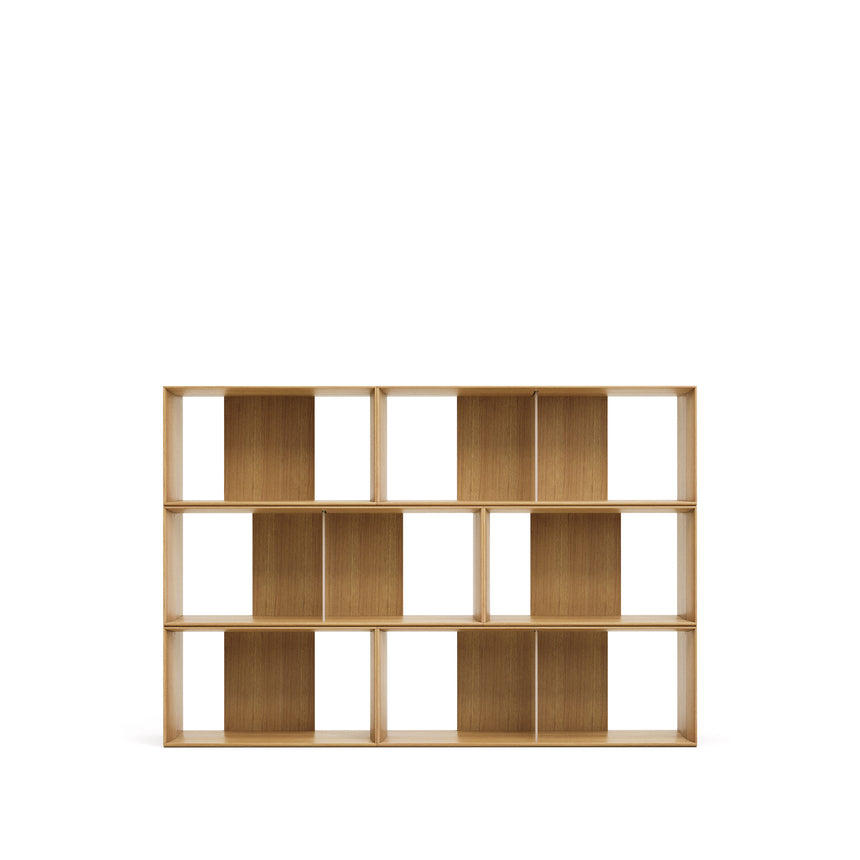 Litto Set aus 6 modularen Regalen aus Eichenfurnier 168 x 114 cm - ZEN ZONE Furniture