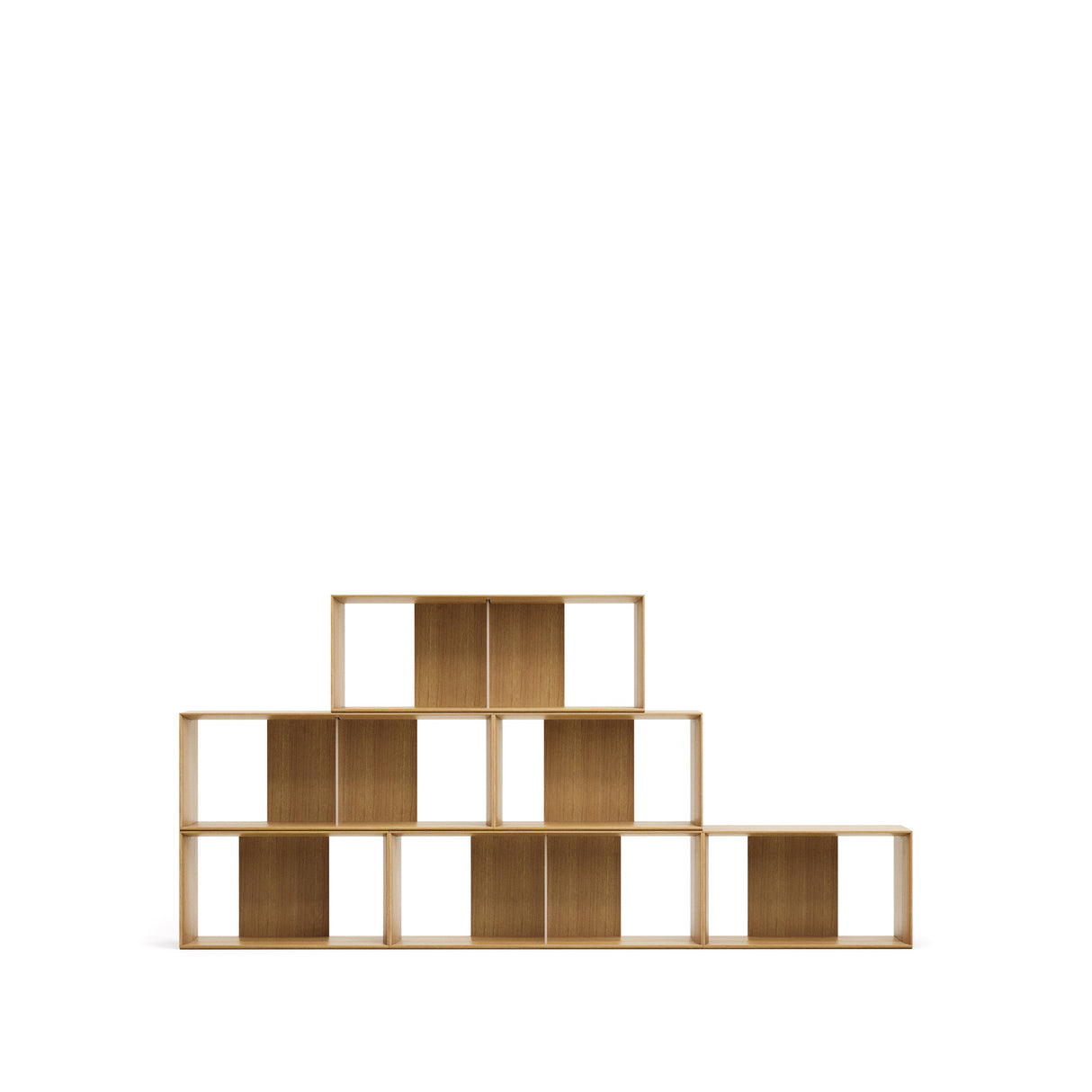 Litto Set aus 6 modularen Regalen aus Eichenfurnier 168 x 114 cm - ZEN ZONE Furniture