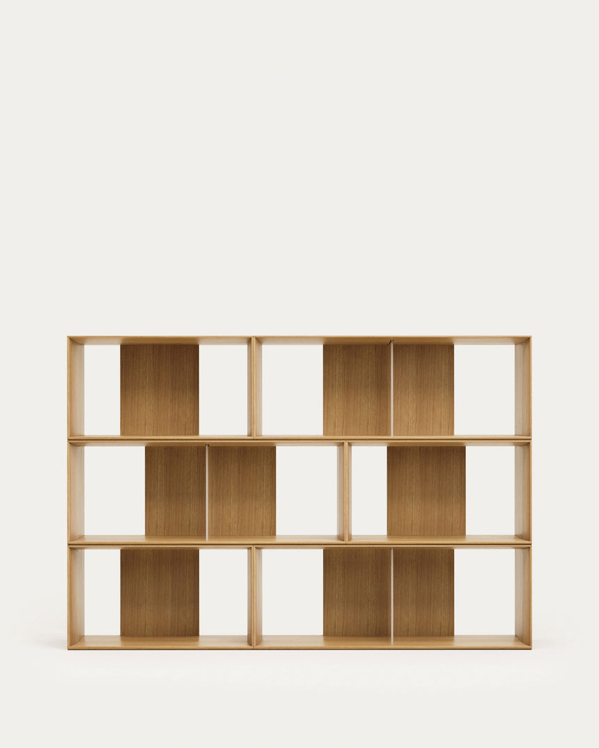 Litto Set aus 6 modularen Regalen aus Eichenfurnier 168 x 114 cm - ZEN ZONE Furniture