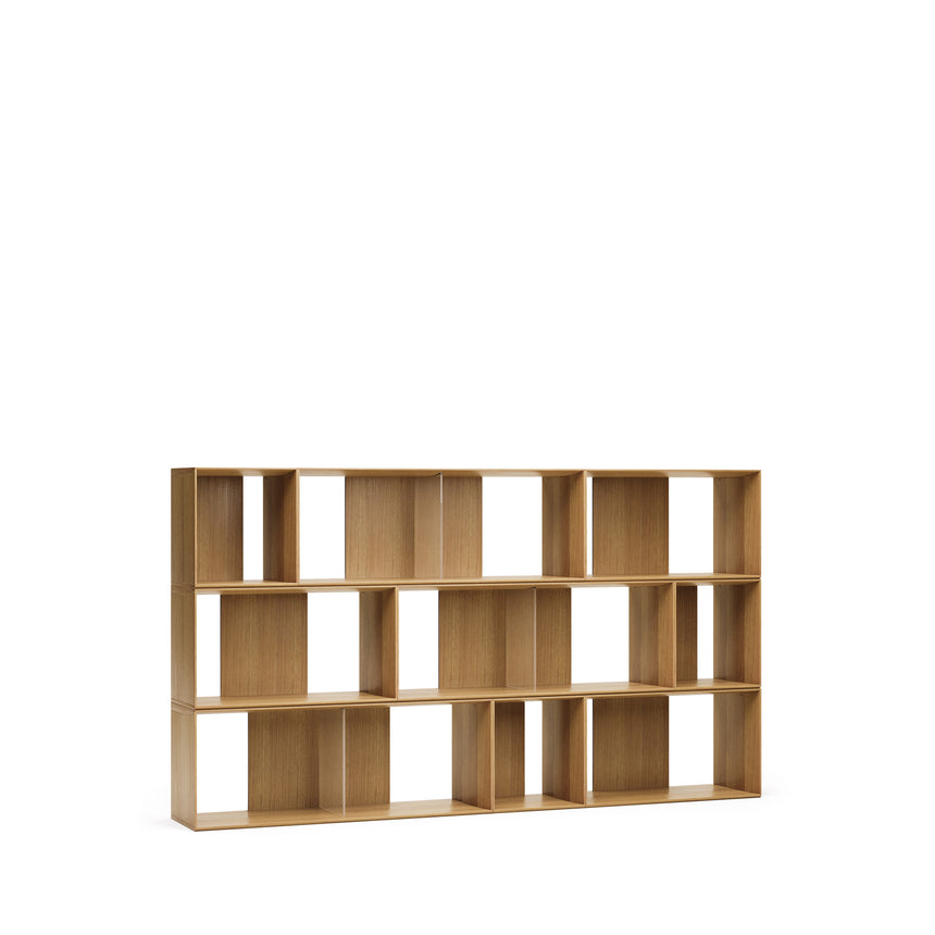 Litto Set aus 9 modularen Regalen aus Eichenfurnier 202 x 114 cm - ZEN ZONE Furniture