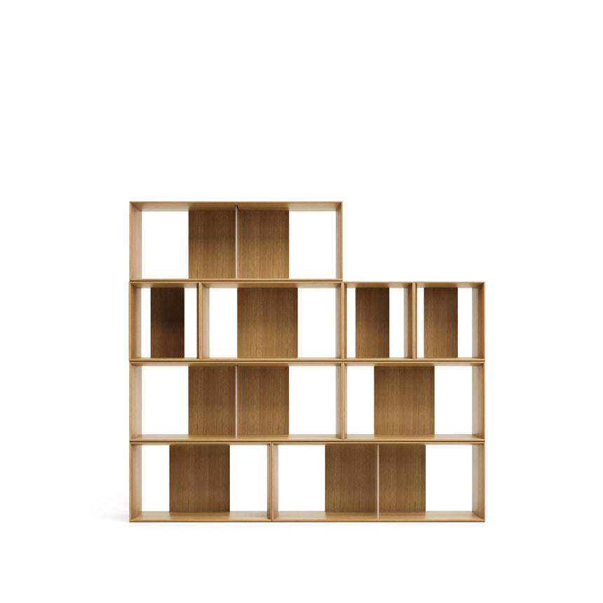 Litto Set aus 9 modularen Regalen aus Eichenfurnier 202 x 114 cm - ZEN ZONE Furniture