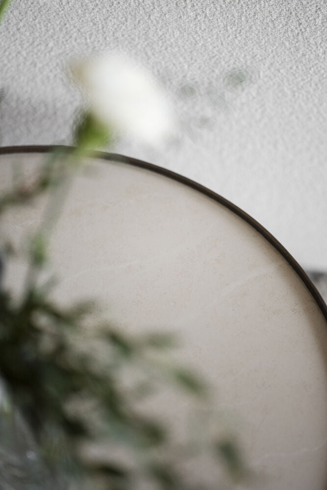 MARSDEN Couchtisch Rund Beige/braun 90x90x45cm - ZEN ZONE Furniture