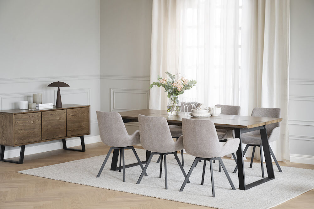 MELVILLE Esstisch Braun/Schwarz 210x95x75cm - ZEN ZONE