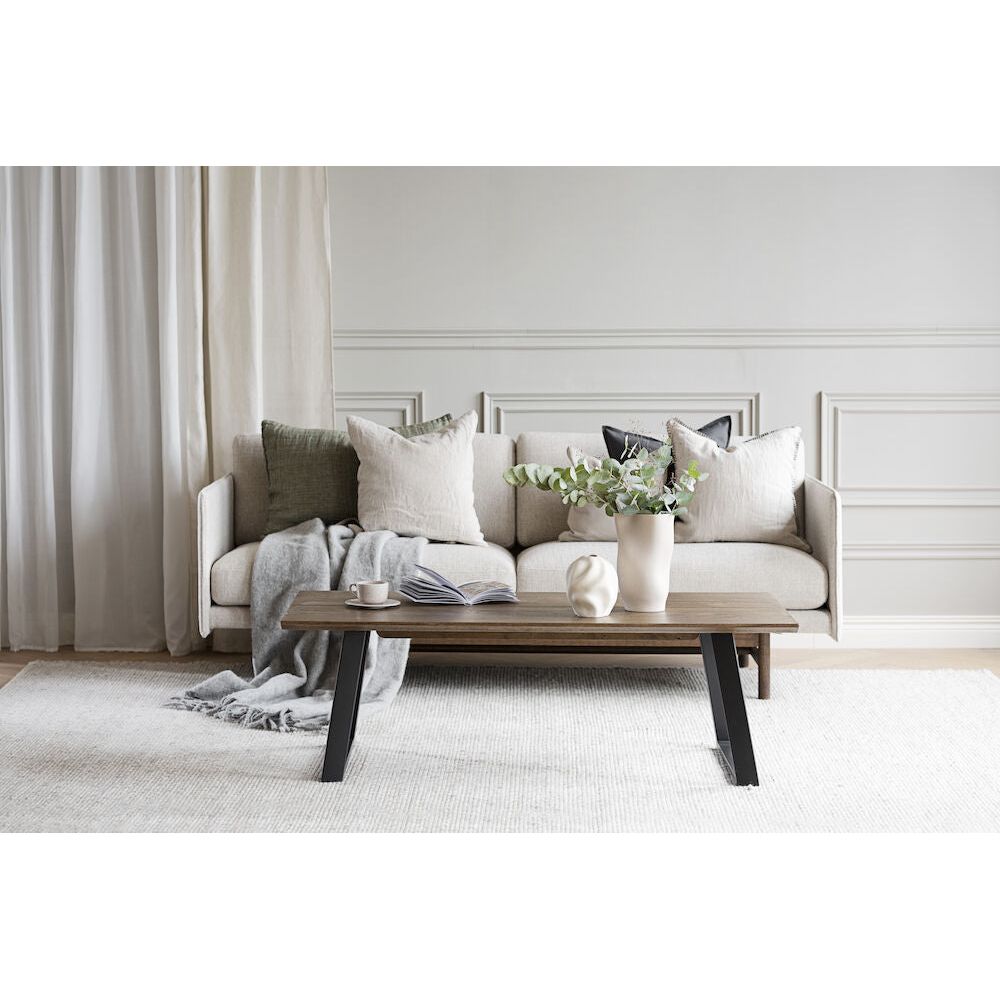 MELVILLE Couchtisch Braun/Schwarz 140x65x46cm - ZEN ZONE