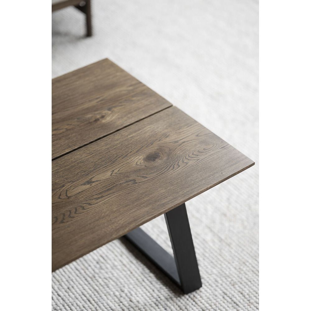 MELVILLE Couchtisch Braun/Schwarz 140x65x46cm - ZEN ZONE