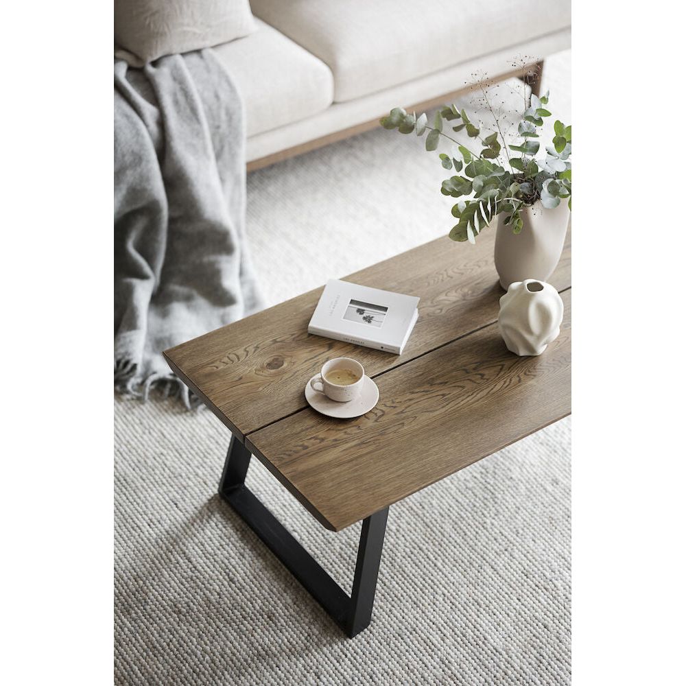 MELVILLE Couchtisch Braun/Schwarz 140x65x46cm - ZEN ZONE