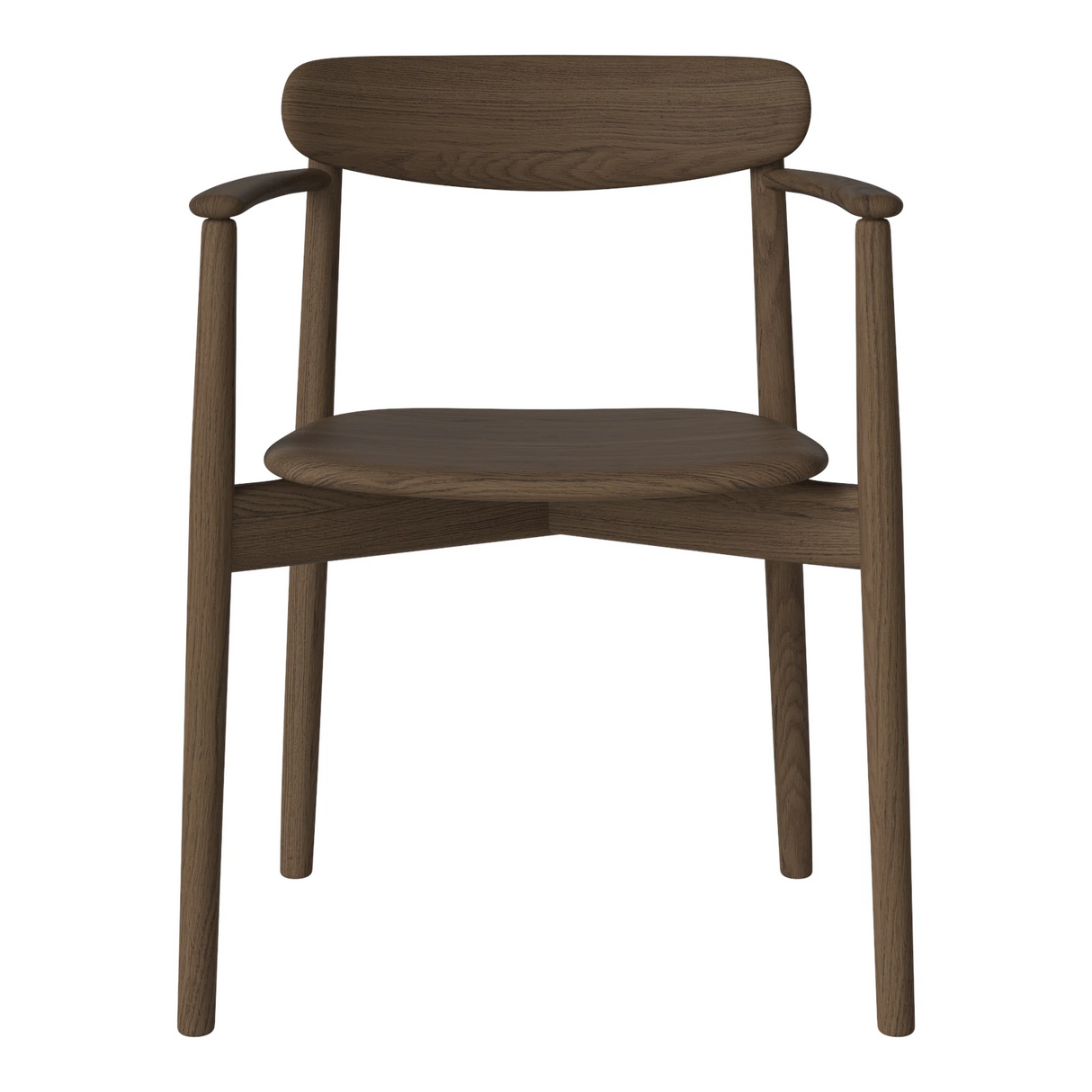 Merge Esszimmerstuhl mit Armlehne aus Eiche, Dunkel geölt - ZEN ZONE Furniture