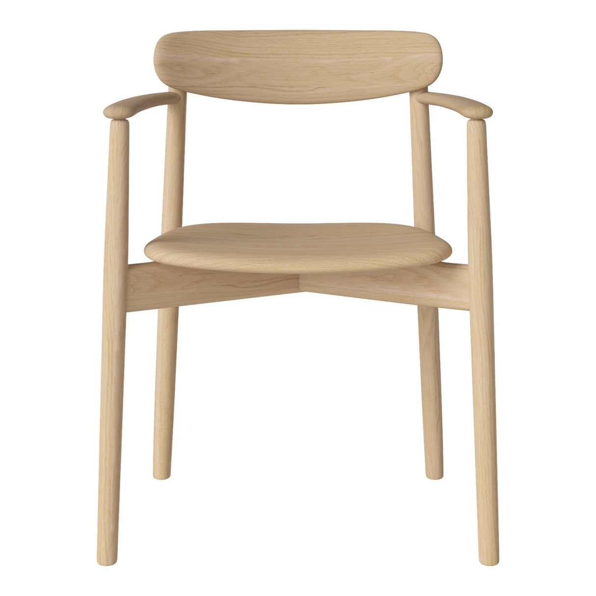 Merge Esszimmerstuhl mit Armlehne aus Eiche weiß pigmentiert geölt - ZEN ZONE Furniture