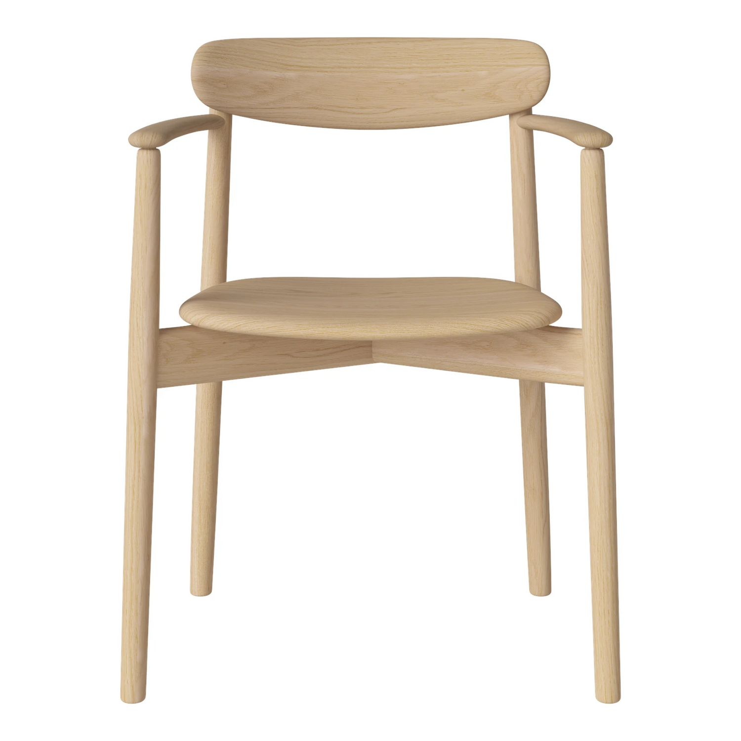 Merge Esszimmerstuhl mit Armlehne aus Eiche weiß pigmentiert geölt - ZEN ZONE Furniture