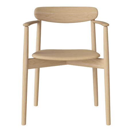 Merge Esszimmerstuhl mit Armlehne aus Eiche weiß pigmentiert geölt - ZEN ZONE Furniture