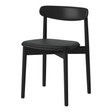 Merge Esszimmerstuhl aus schwarz lackierter Eiche gepolstert, Sydney by Spoor - Leder, Black - ZEN ZONE Furniture