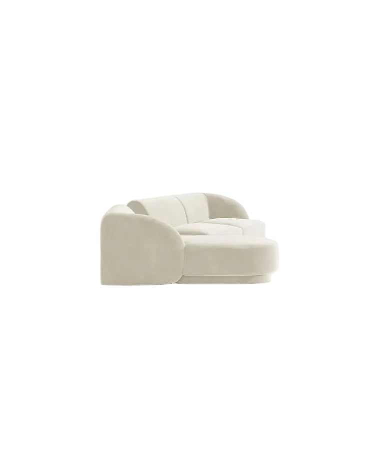 Miley Modulares 3-Sitzer Sofa, Linke Seite, aus Samt, Boucle oder Chenille, 303x178 cm - ZEN ZONE Furniture