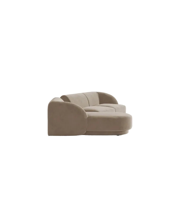 Miley Modulares 3-Sitzer Sofa, Linke Seite, aus Samt, Boucle oder Chenille, 303x178 cm - ZEN ZONE Furniture