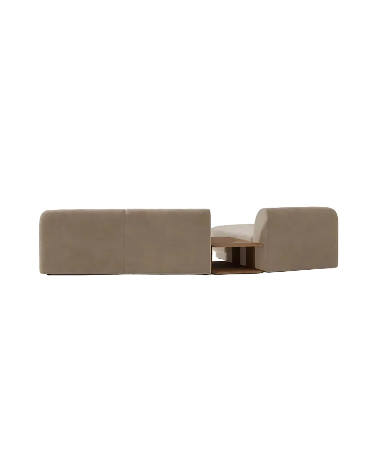 Miley Modulares 3-Sitzer Sofa, Linke Seite, aus Samt, Boucle oder Chenille, 303x178 cm - ZEN ZONE Furniture