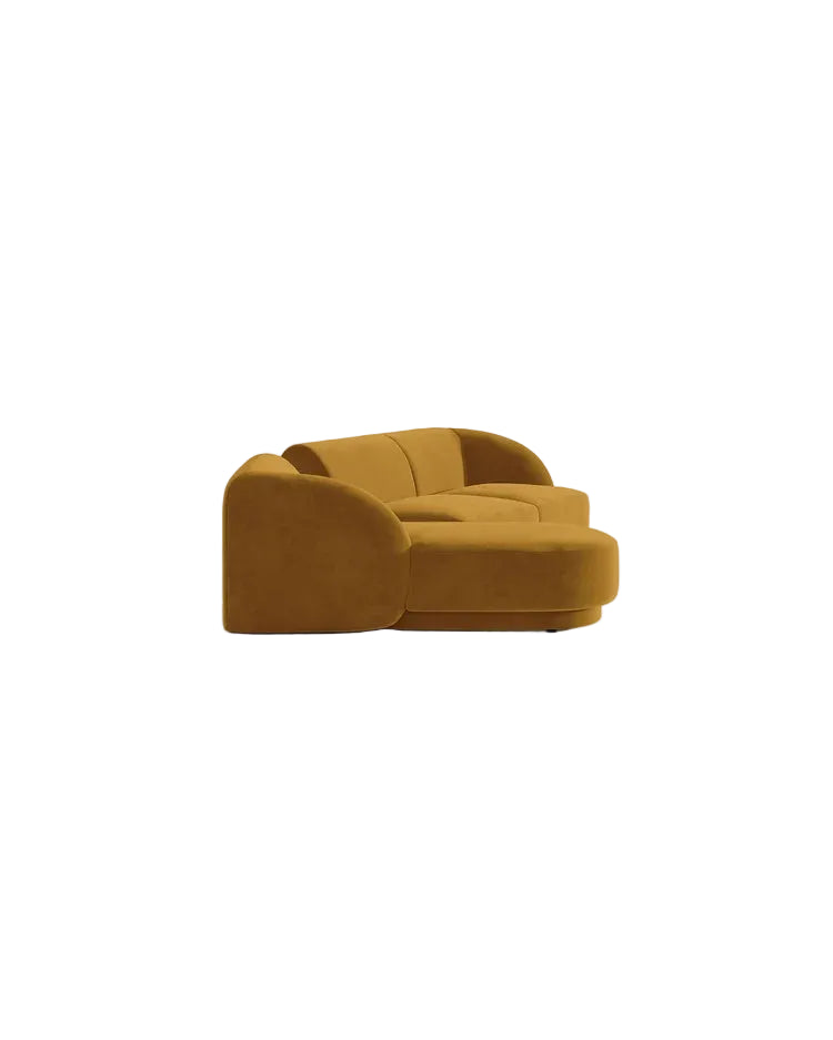 Miley Modulares 3-Sitzer Sofa, Linke Seite, aus Samt, Boucle oder Chenille, 303x178 cm - ZEN ZONE Furniture