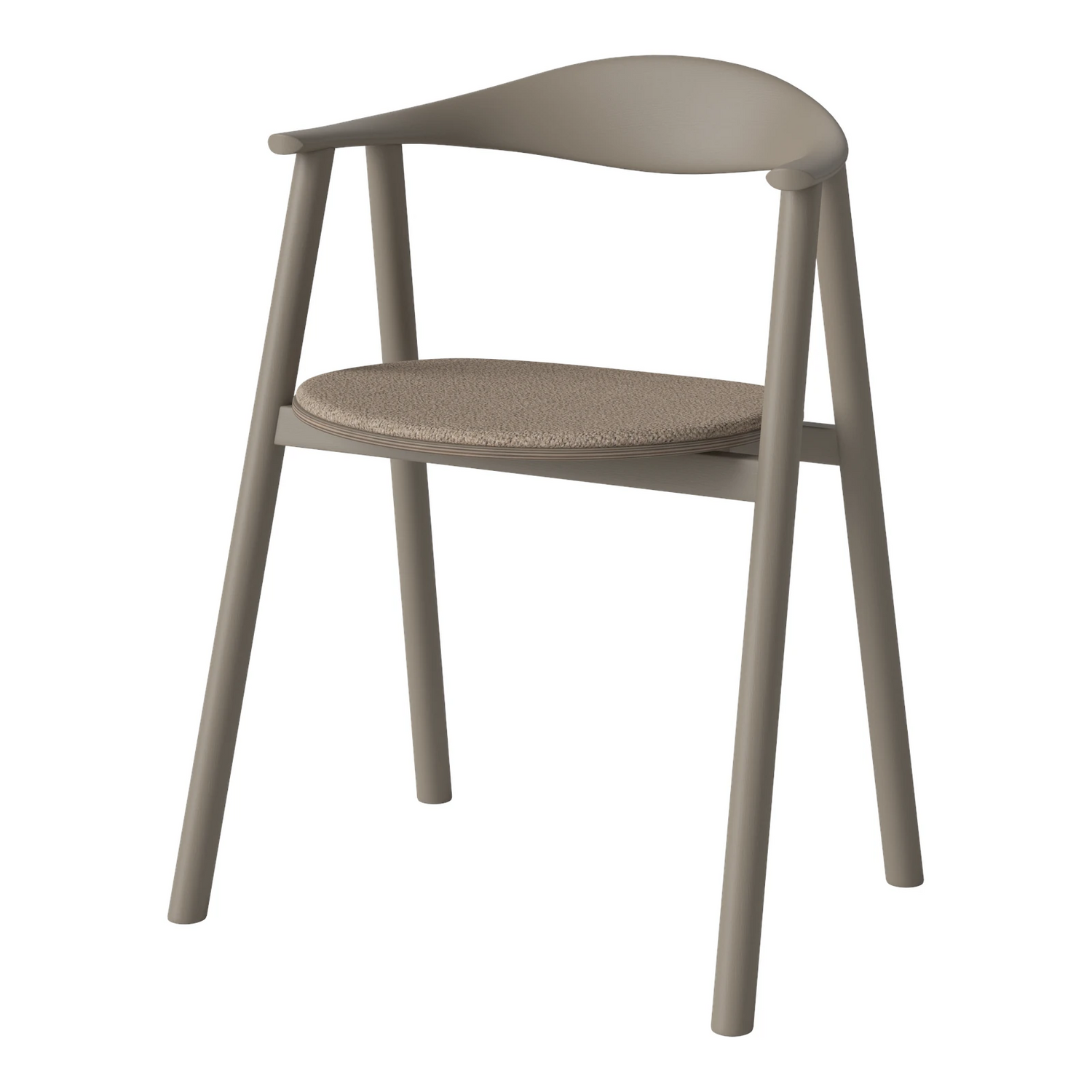 Swing Esstischstuhl aus Eiche – Farben Edition, graubraun lackiert - ZEN ZONE Furniture