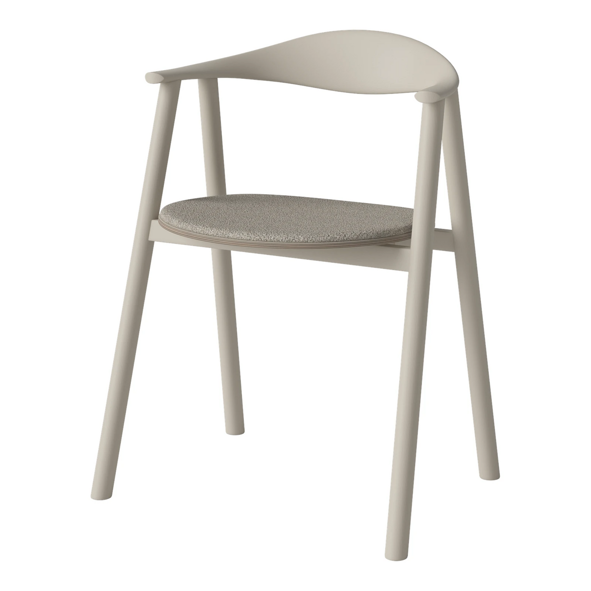 Swing Esstischstuhl aus Eiche – Farben Edition, hellgrau lackiert - ZEN ZONE Furniture