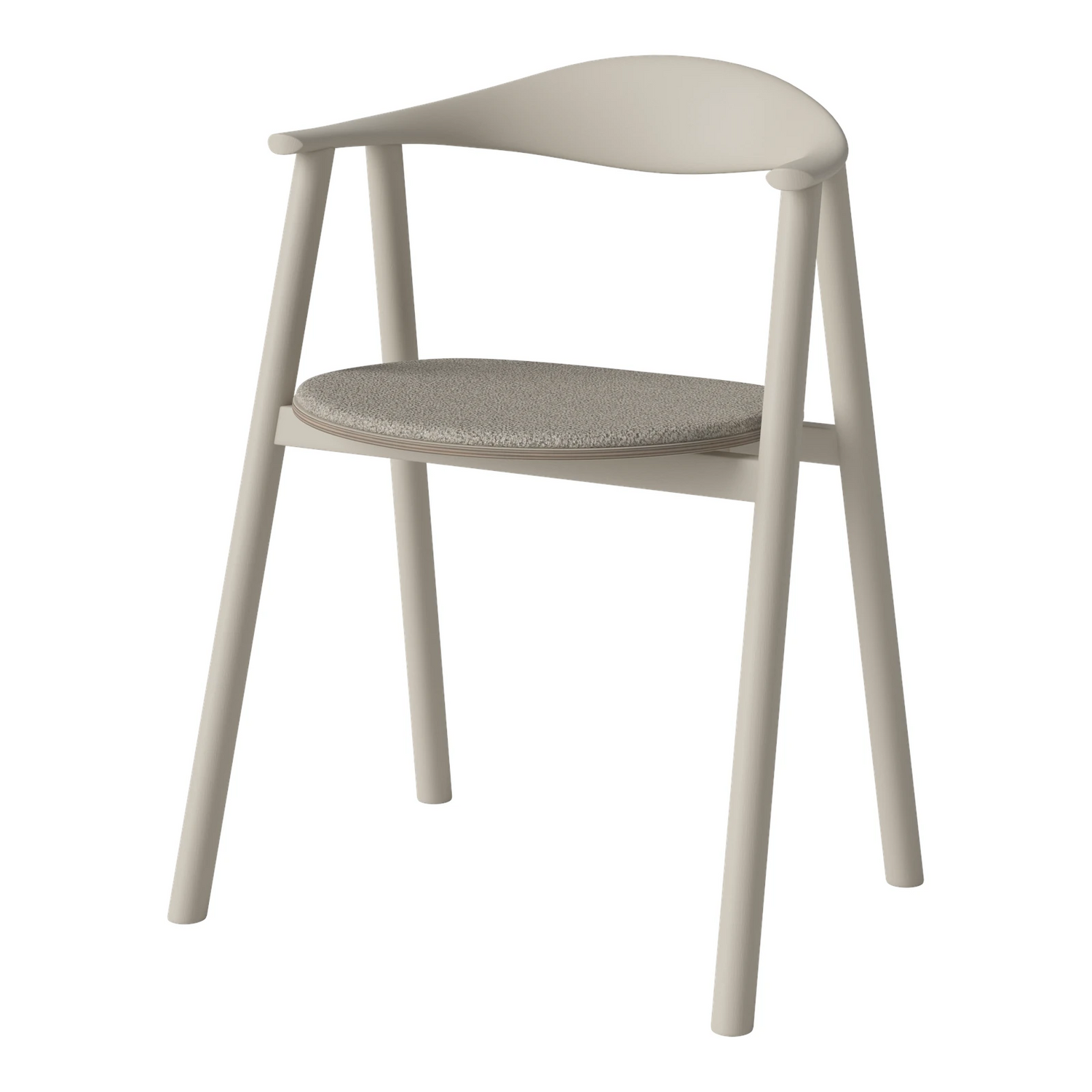 Swing Esstischstuhl aus Eiche – Farben Edition, hellgrau lackiert - ZEN ZONE Furniture