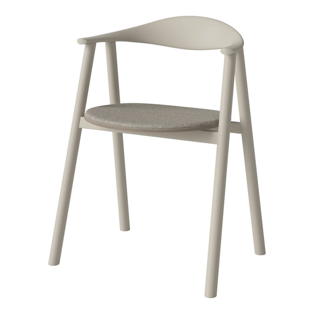 Swing Esstischstuhl aus Eiche – Farben Edition, hellgrau lackiert - ZEN ZONE Furniture