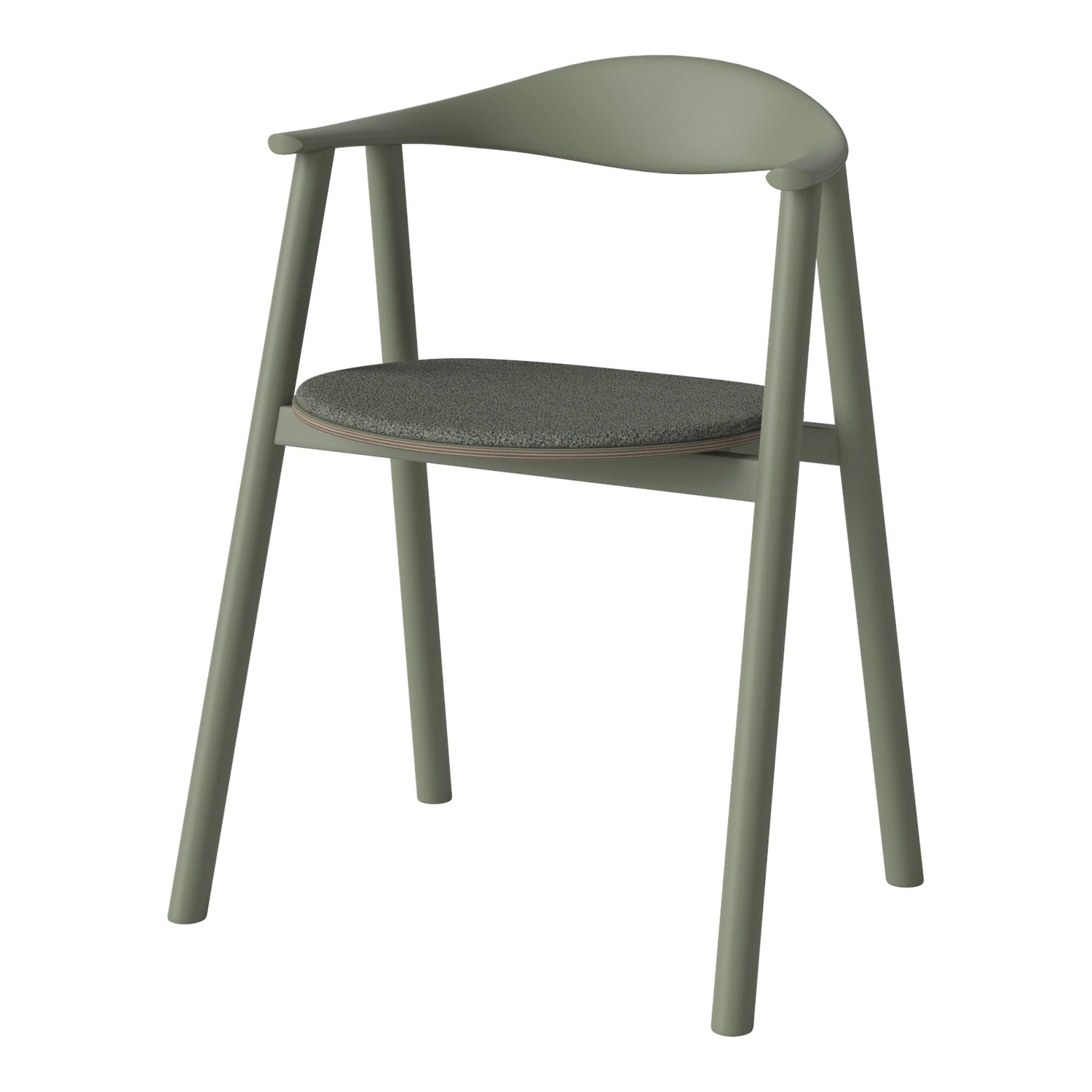 Swing Esstischstuhl aus Eiche – Farben Edition, dunkelgrün lackiert - ZEN ZONE Furniture