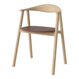 Swing Esstischstuhl aus Eiche weiß pigmentiert geölt – Gepolstert, Leder, Cognac - ZEN ZONE Furniture