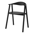 Swing Esstischstuhl aus Eiche schwarz lackiert - ZEN ZONE Furniture