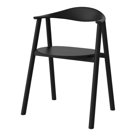 Swing Esstischstuhl aus Eiche schwarz lackiert - ZEN ZONE Furniture