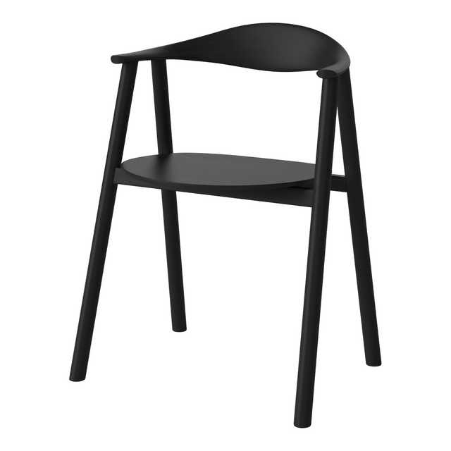 Swing Esstischstuhl aus Eiche schwarz lackiert - ZEN ZONE Furniture
