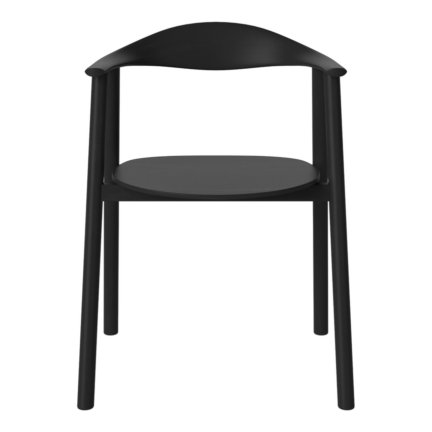 Swing Esstischstuhl aus Eiche schwarz lackiert - ZEN ZONE Furniture