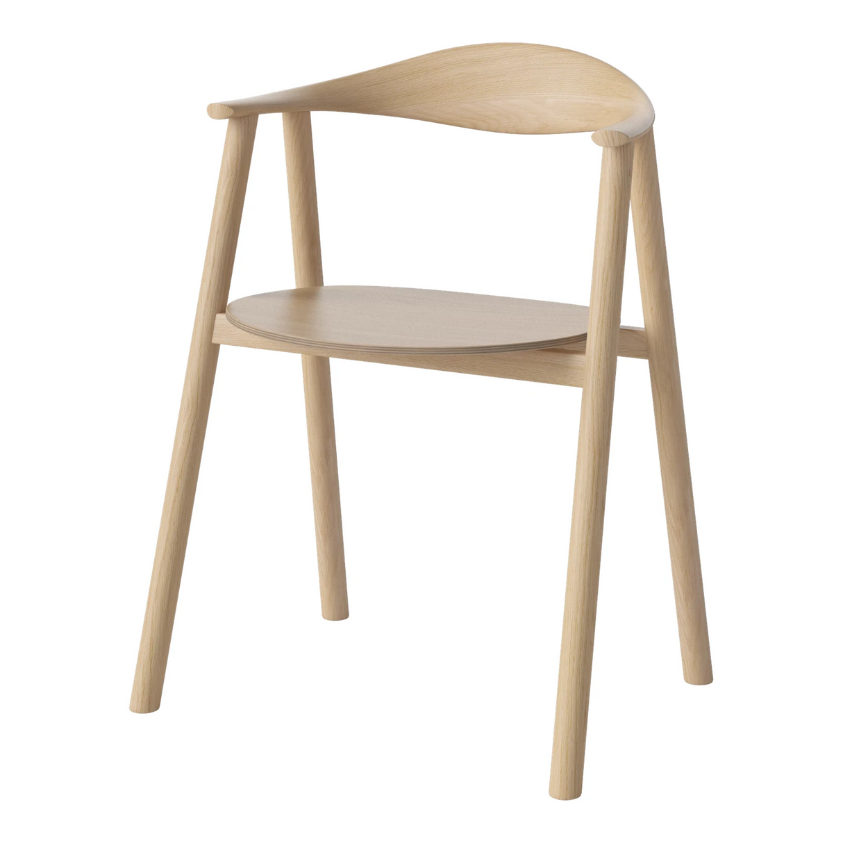 Swing Esstischstuhl aus Eiche weiß pigmentiert geölt - ZEN ZONE Furniture