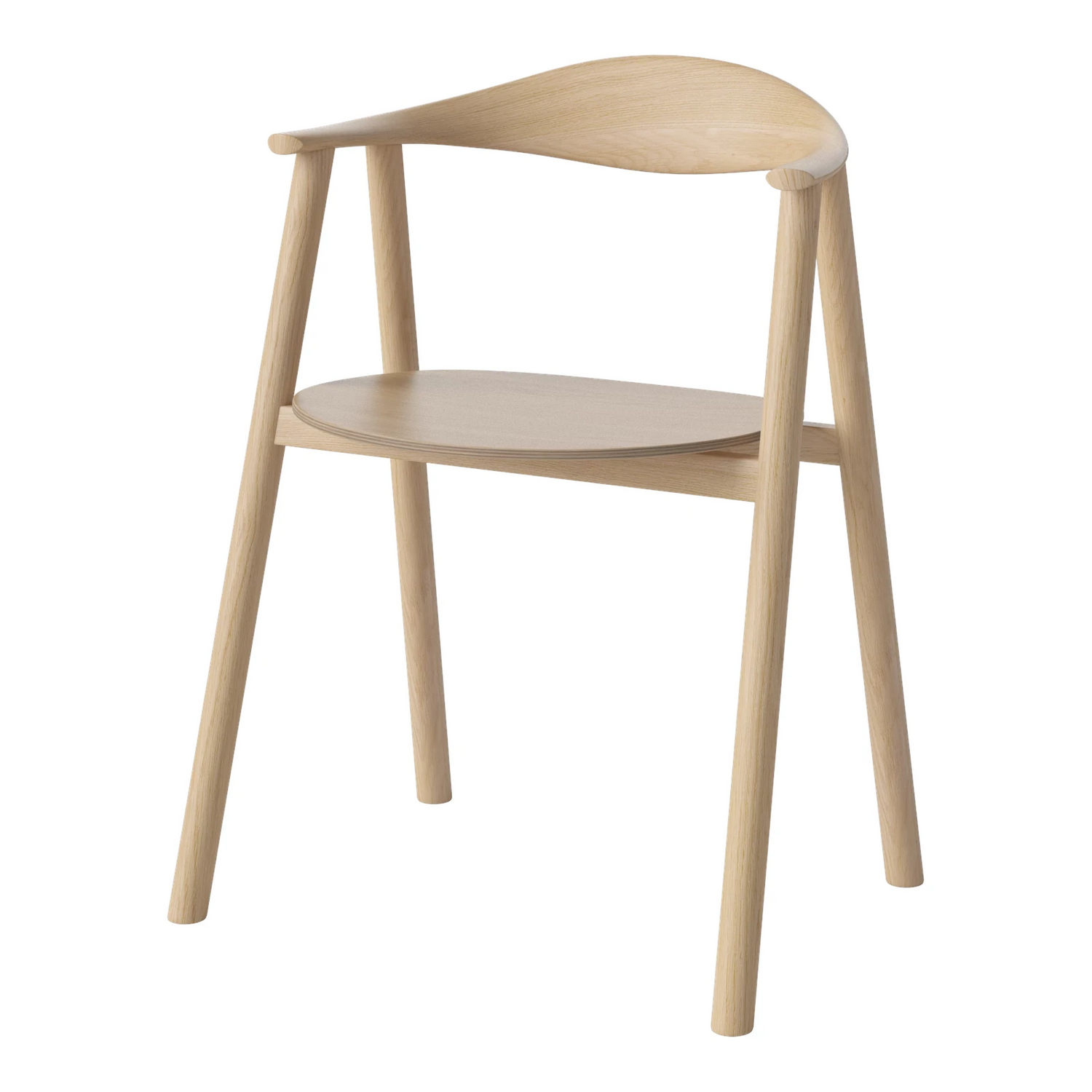 Swing Esstischstuhl aus Eiche weiß pigmentiert geölt - ZEN ZONE Furniture