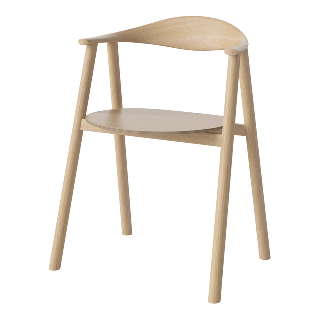 Swing Esstischstuhl aus Eiche weiß pigmentiert geölt - ZEN ZONE Furniture