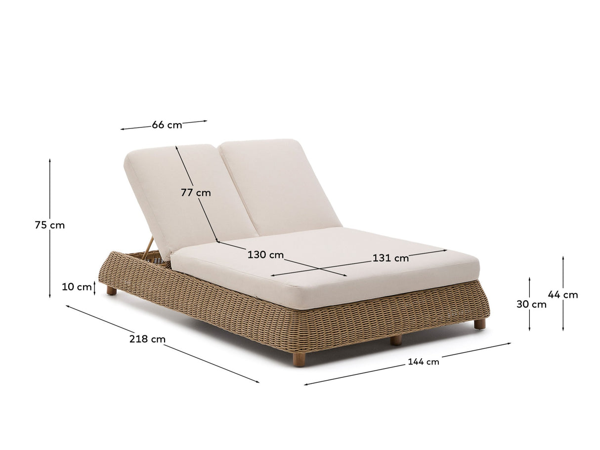 2er-Sonnenliege Meria aus synthetischem Rattan - ZEN ZONE Furniture