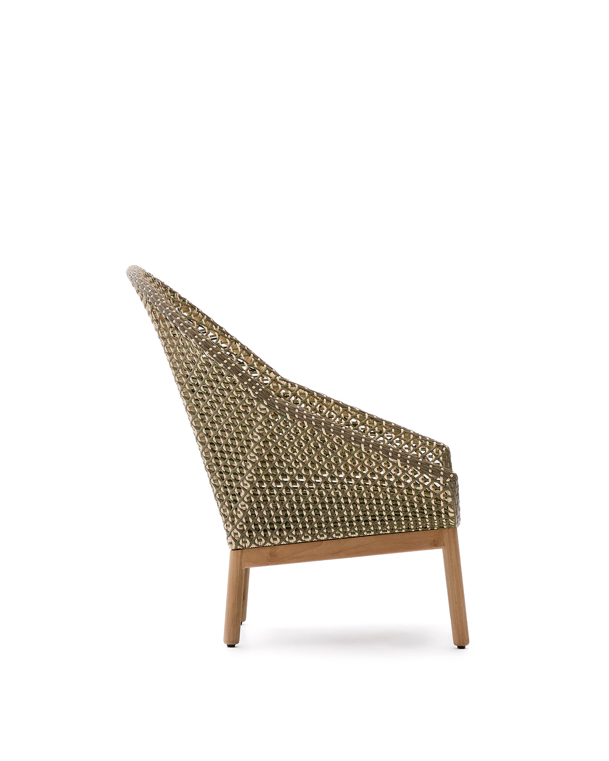 Sessel Olbia mit hoher Rückenlehne aus synthetischem Rattan und massivem Teakholz FSC 100 % - ZEN ZONE Furniture