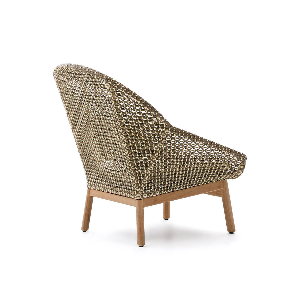 Sessel Olbia mit hoher Rückenlehne aus synthetischem Rattan und massivem Teakholz FSC 100 % - ZEN ZONE Furniture