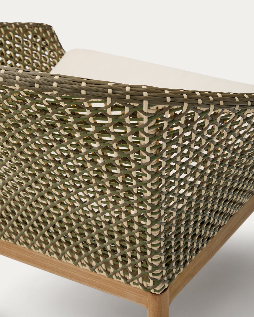 Sessel Olbia aus synthetischem Rattan und massivem Teakholz FSC 100 % - ZEN ZONE Furniture