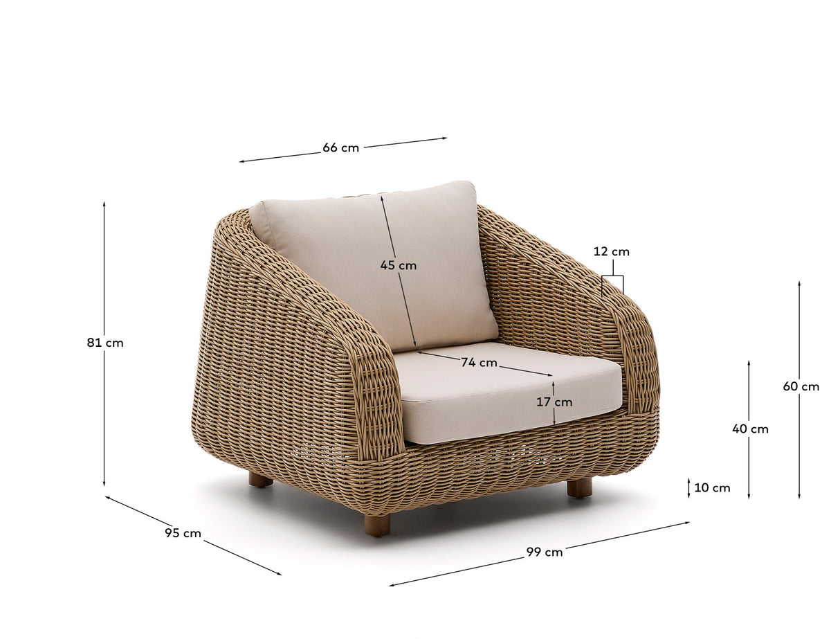 Sessel Meria aus synthetischem Rattan - ZEN ZONE Furniture